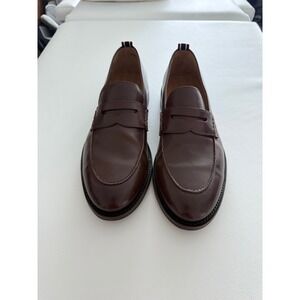 J Crew Ludlow Penny Loafers Mens Dark Brown Leather Dress Shoes Slip On Classic